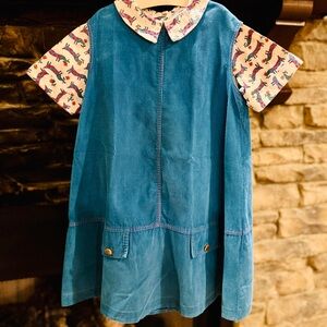 Vintage 60’s Little Miss Brent by Montgomery Ward corduroy dachshund dress